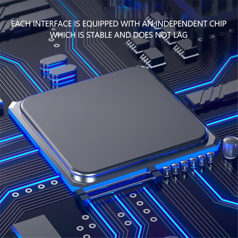 T205 USB / Type-C to USB2.0x2 + USB3.0 + TF / SD Slot USB Hub Laptop Phone Docking Station