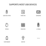 T205 USB / Type-C to USB2.0x2 + USB3.0 + TF / SD Slot USB Hub Laptop Phone Docking Station