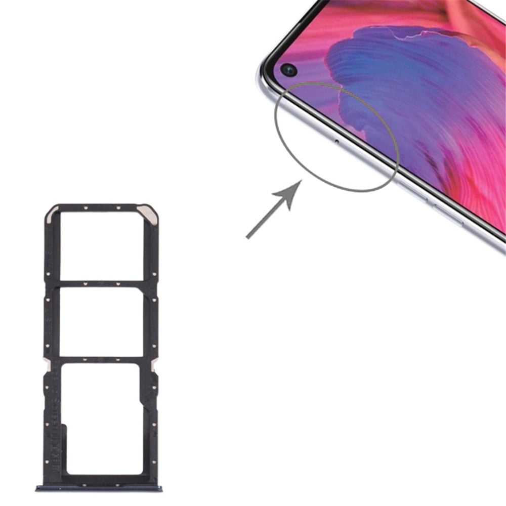 Til Oppo A74 5G CPH2197, CPH2263 Dual SIM-kort + Enkelt SD-kortholderudskiftning (uden logo)