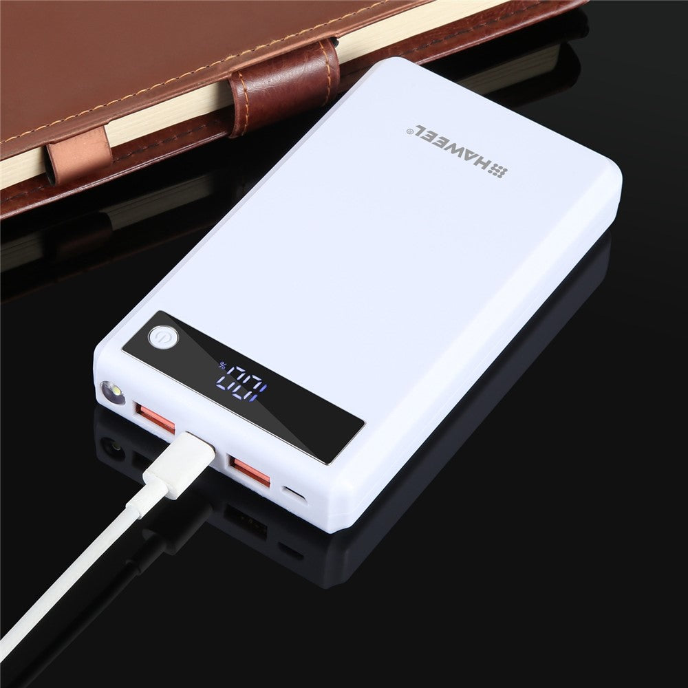HAWEEL HWL9900 6 Slots 18650 DIY Powerbank Etui 22.5W Hurtig Opladning Batteri Boks med Digital Display (Intet Batteri)