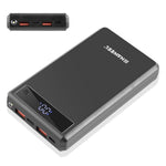 HAWEEL HWL9900 6 Slots 18650 DIY Powerbank Etui 22.5W Hurtig Opladning Batteri Boks med Digital Display (Intet Batteri)