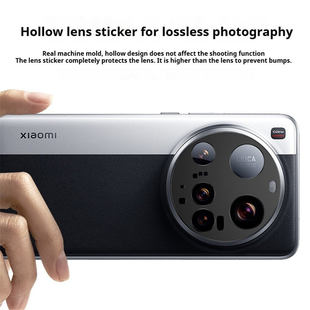 KALEBOL KLB-LPC005 För Xiaomi 15 Ultra Hollow Linsskydd Aluminiumlegering mobilkamera Bezel Skydd