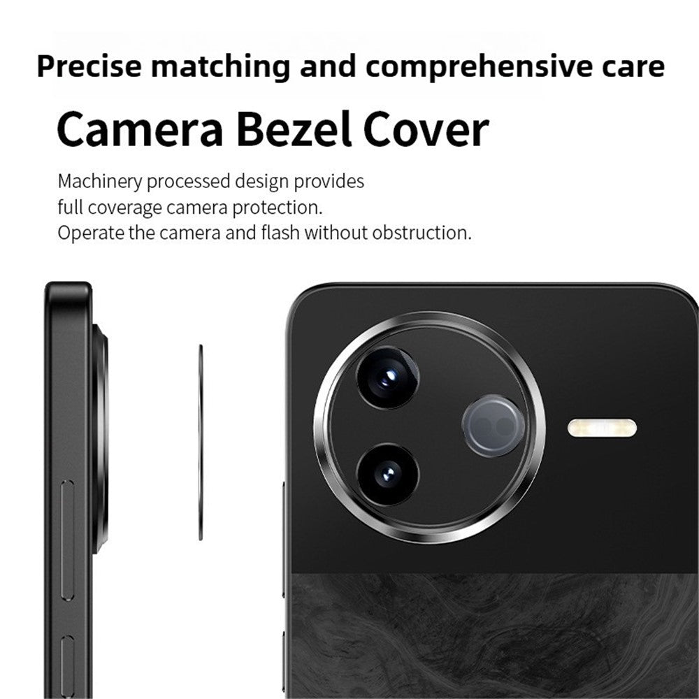 KALEBOL KLB-LPC005 För Xiaomi Poco F7 Pro 5G Ihåligt Linsskydd Aluminiumlegering mobilkamera Bezel Skydd