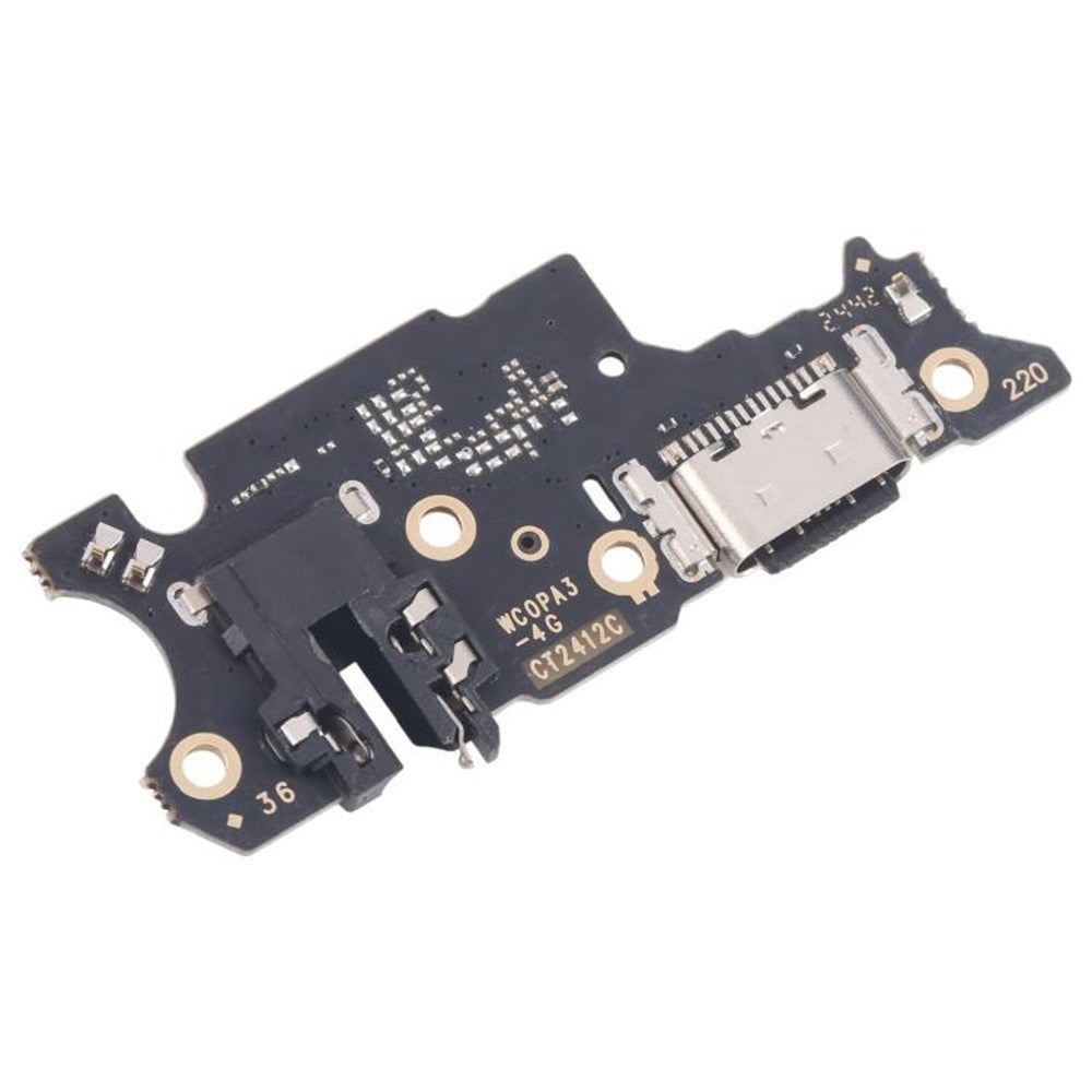 Til Oppo A3x 4G / A3 4G / A40 4G Samlet Opladerport Flexkabel med IC-del (uden logo)