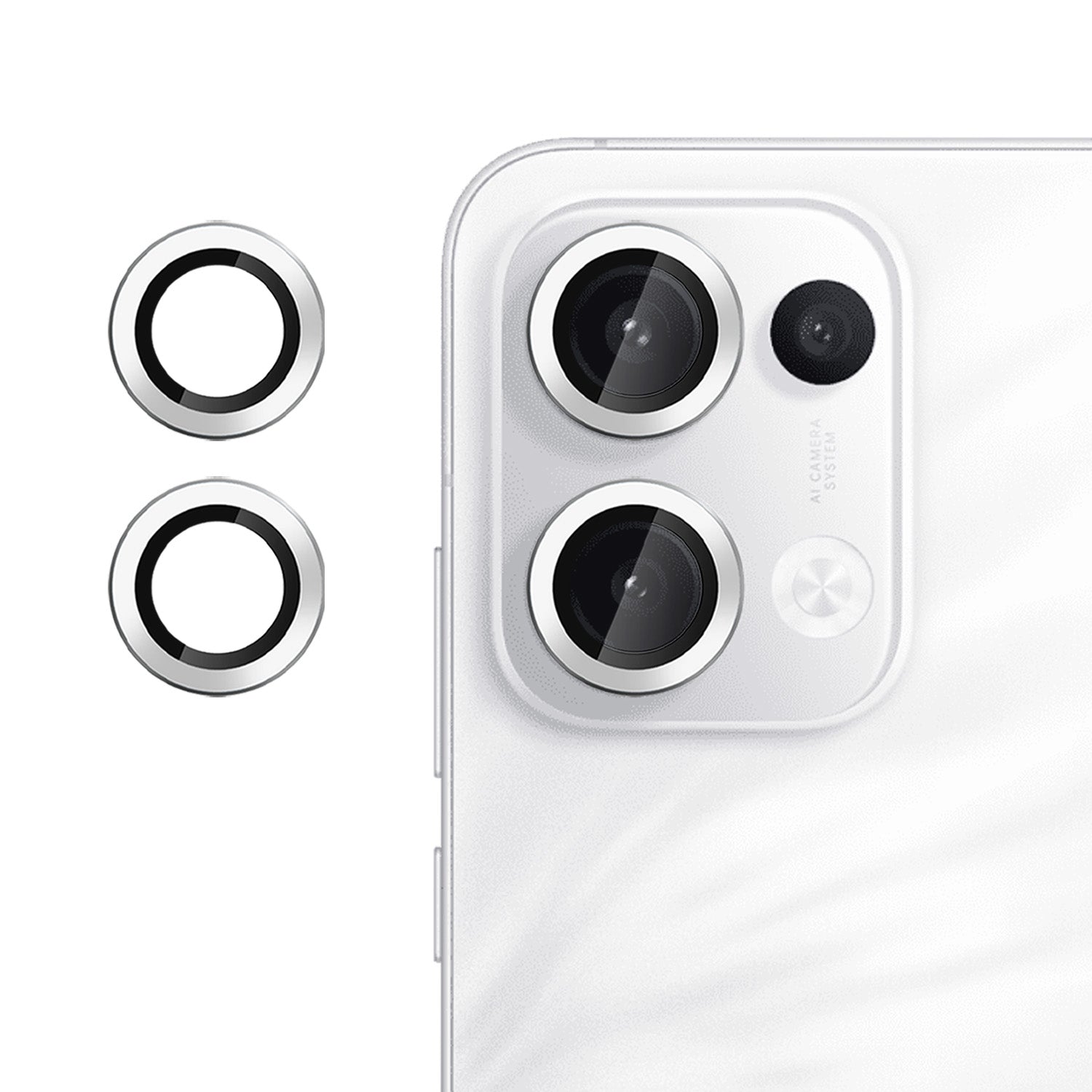 Oppo Reno13 5G (Global) Kameralinsskydd Ultratunn CD Vein HD 9H Härdad Glaslinsfilm