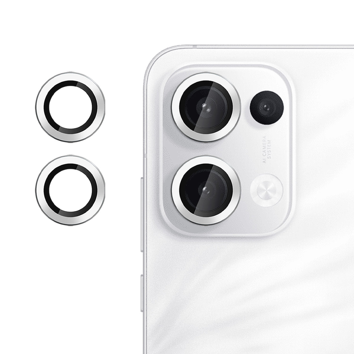 Oppo Reno13 5G (Global) Kameralinsskydd Ultratunn CD Vein HD 9H Härdad Glaslinsfilm