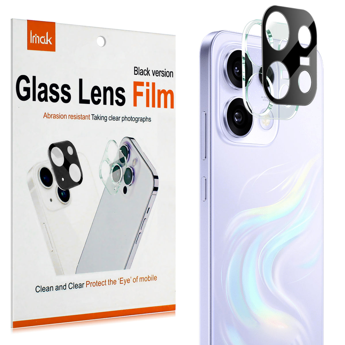 IMAK for Oppo Reno16 FS 5G / Oppo Reno16 F 5G Tempered Glass Full Cover Lens Film + Acrylic Cap