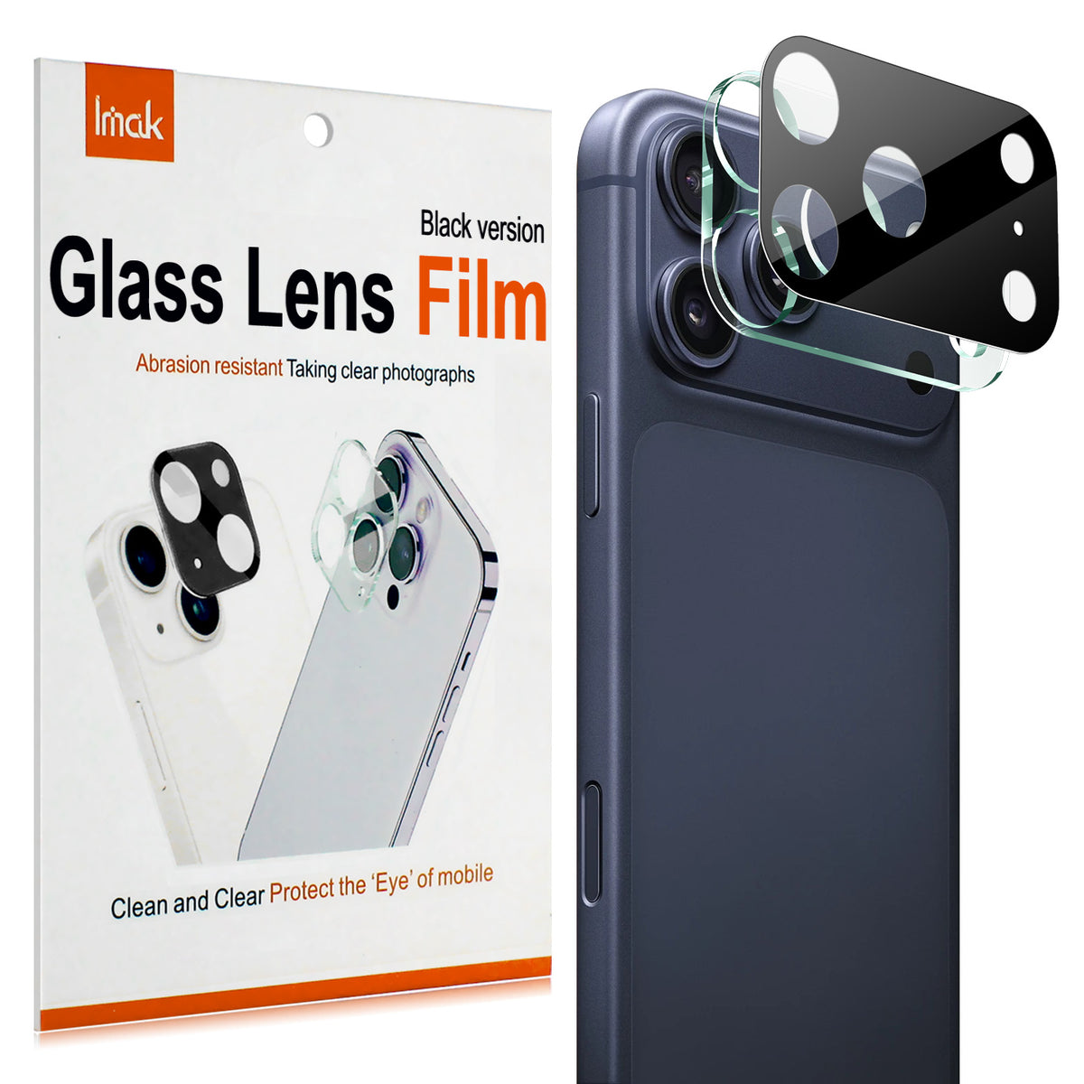 IMAK for iPhone 18 Pro Tempered Glass Full Cover Lens Film + Acrylic Cap