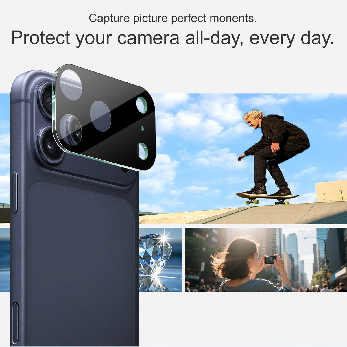 IMAK for iPhone 18 Pro Tempered Glass Full Cover Lens Film + Acrylic Cap
