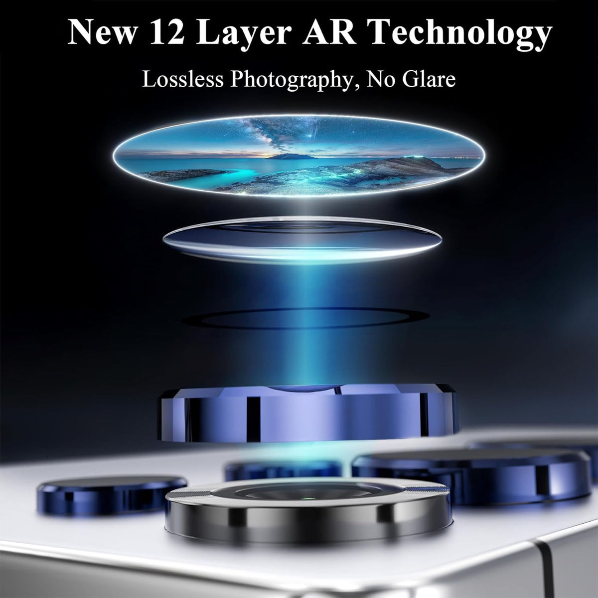 Til iPhone 18 Pro Max / iPhone 18 Pro Kamerabeskytter Ultratynd CD Vein Hærdet Glas Linsefilm