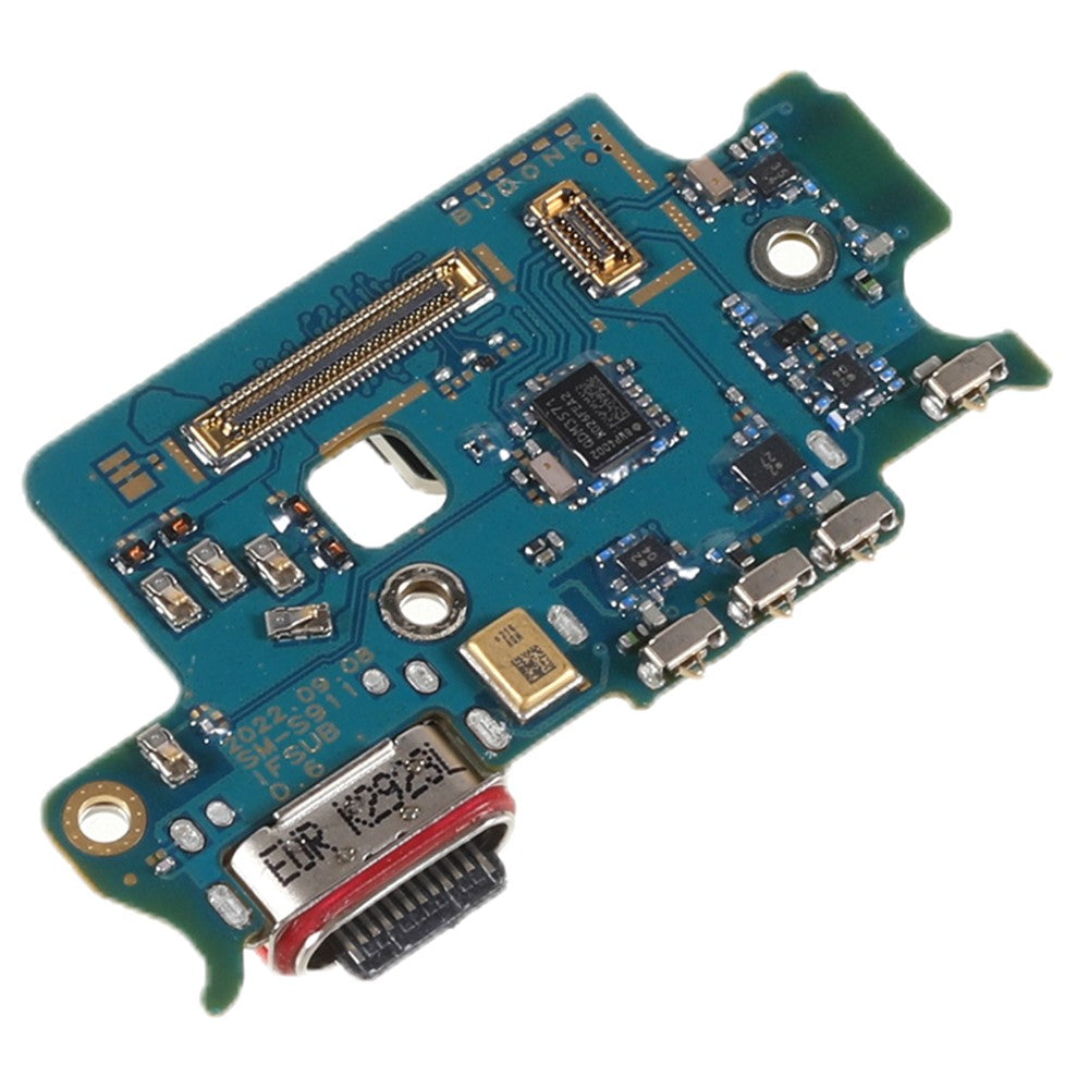 Til Samsung Galaxy S23 (EU-version) S911B OEM Dock Connector Opladningsport Flexkabel Udskiftning (uden logo)