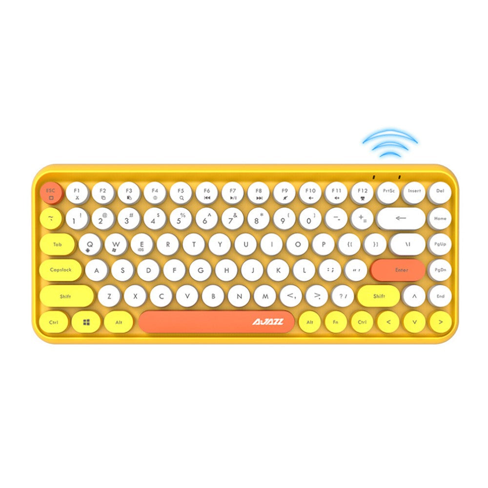 AJAZZ 308I Wireless Bluetooth Keyboard Mini Portable 84-Key Keyboard
