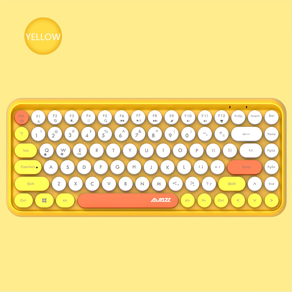 AJAZZ 308I Wireless Bluetooth Keyboard Mini Portable 84-Key Keyboard