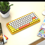AJAZZ 308I Wireless Bluetooth Keyboard Mini Portable 84-Key Keyboard