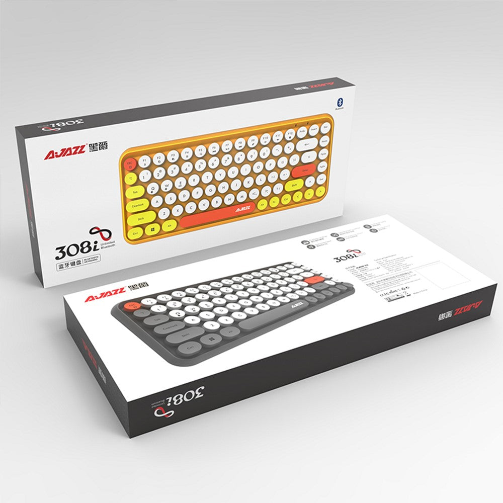 AJAZZ 308I Wireless Bluetooth Keyboard Mini Portable 84-Key Keyboard