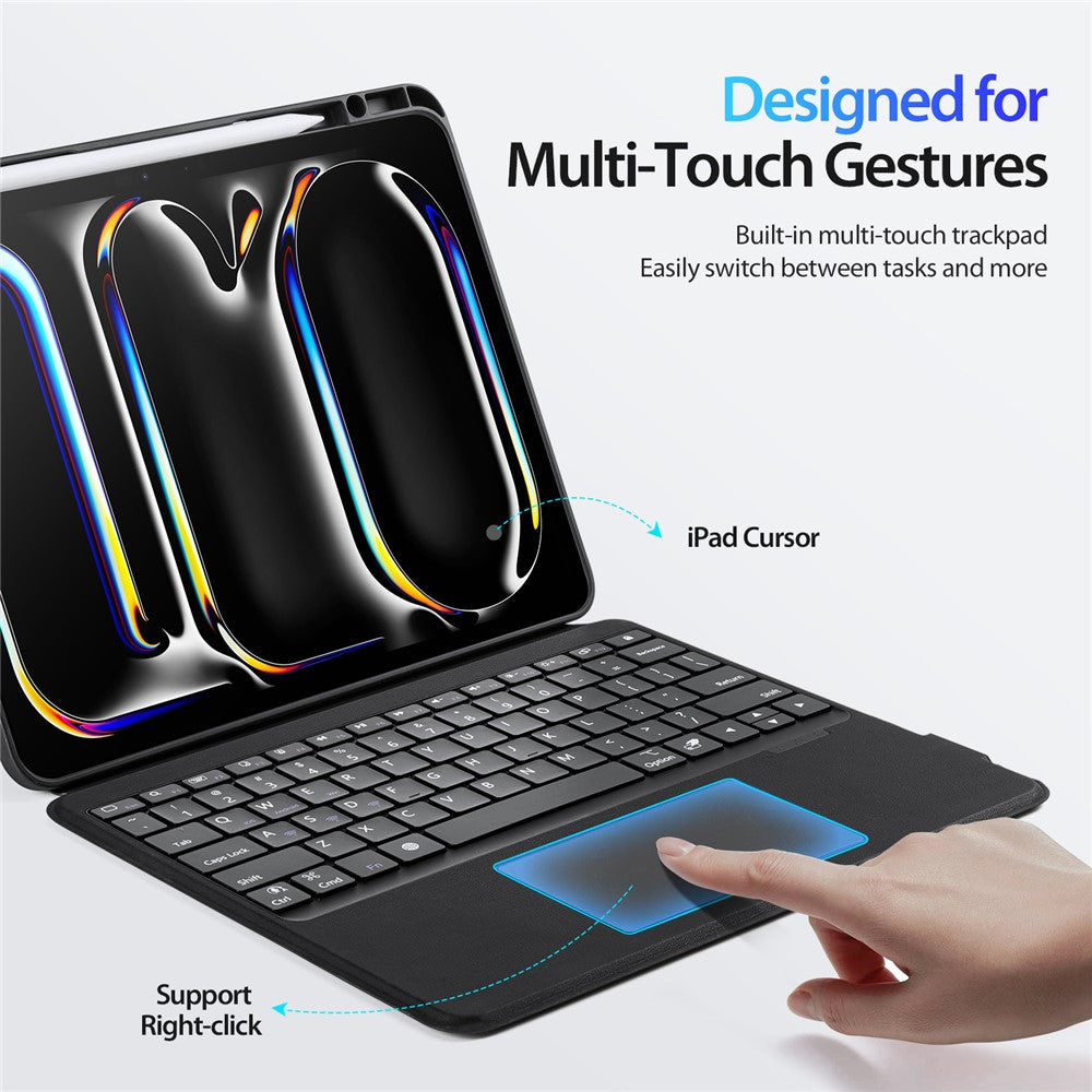 DUX DUCIS For iPad Pro 13 (2025) / 13 (2024) Stand Leather Cover with Detachable Bluetooth-compatible Keyboard