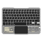 KB-333 78-Key Transparent Bluetooth-compatible Keyboard with Colorful Backlight for Android / Windows / iOS
