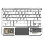 KB-333 78-Key Transparent Bluetooth-compatible Keyboard with Colorful Backlight for Android / Windows / iOS