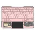 KB-333 78-Key Transparent Bluetooth-compatible Keyboard with Colorful Backlight for Android / Windows / iOS