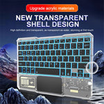 KB-333 78-Key Transparent Bluetooth-compatible Keyboard with Colorful Backlight for Android / Windows / iOS