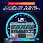 KB-333 78-Key Transparent Bluetooth-compatible Keyboard with Colorful Backlight for Android / Windows / iOS