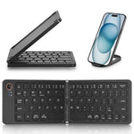 B203 Bærbar Bi-Fold Bluetooth-kompatibelt Tastatur Universelt Trådløst Tastatur til Bærbar Computer Tablet Telefon