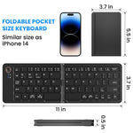 B203 Bærbar Bi-Fold Bluetooth-kompatibelt Tastatur Universelt Trådløst Tastatur til Bærbar Computer Tablet Telefon
