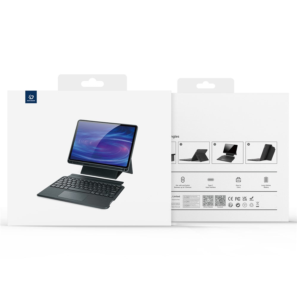 DUX DUCIS For iPad Air 13 (2026) / (2025) / (2024) / Pro 12.9 (2018) / (2020) / (2021) / (2022) Detachable Bluetooth-Compatible Keyboard Tablet Case