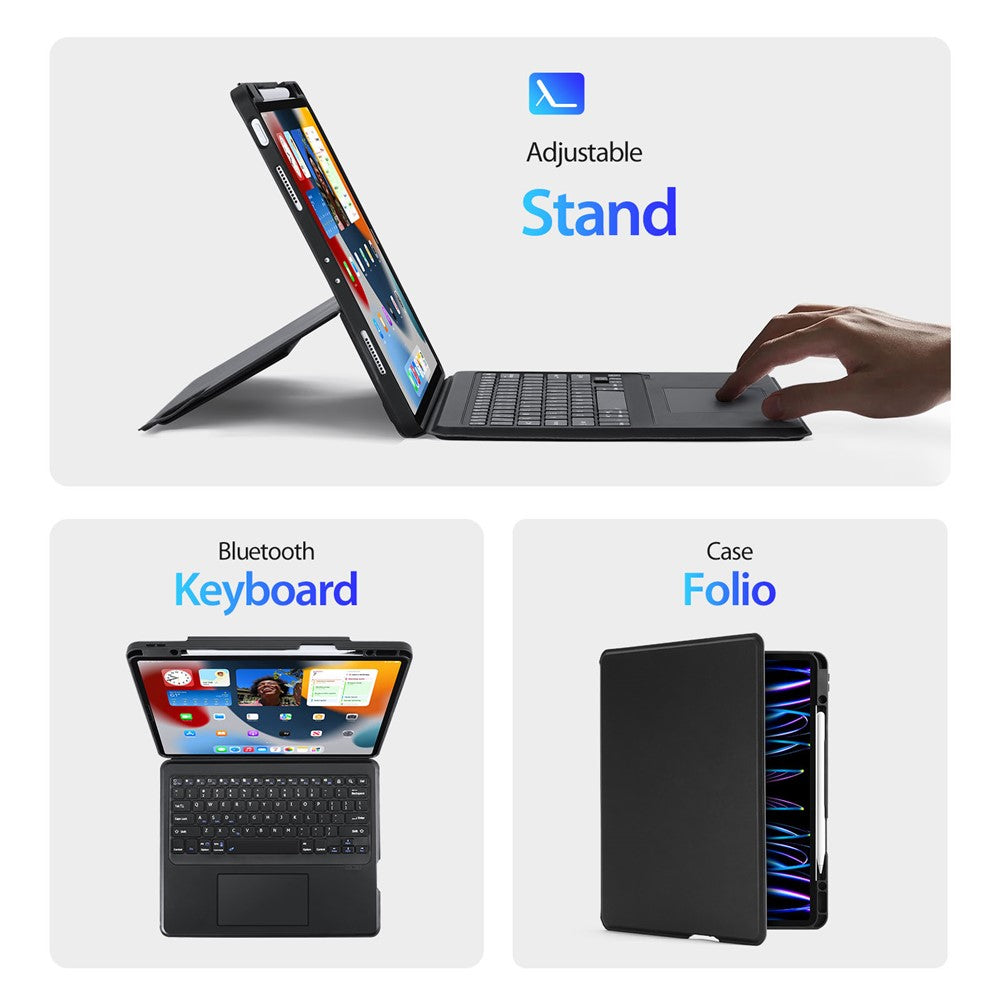 DUX DUCIS For iPad Air 13 (2026) / (2025) / (2024) / Pro 12.9 (2018) / (2020) / (2021) / (2022) Detachable Bluetooth-Compatible Keyboard Tablet Case