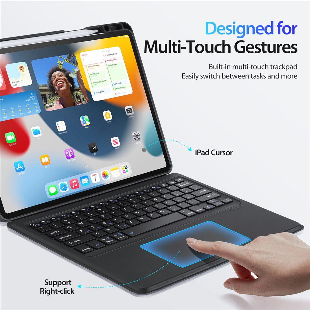 DUX DUCIS For iPad Air 13 (2026) / (2025) / (2024) / Pro 12.9 (2018) / (2020) / (2021) / (2022) Detachable Bluetooth-Compatible Keyboard Tablet Case
