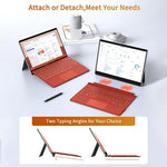 1089D For Microsoft Surface Pro 7+ / 7 / 6 / 5 / 4 / 3 Colorful Backlit Tablet Bluetooth-compatible Keyboard with Touchpad