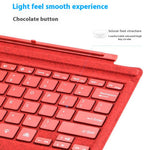 1089D For Microsoft Surface Pro 7+ / 7 / 6 / 5 / 4 / 3 Colorful Backlit Tablet Bluetooth-compatible Keyboard with Touchpad
