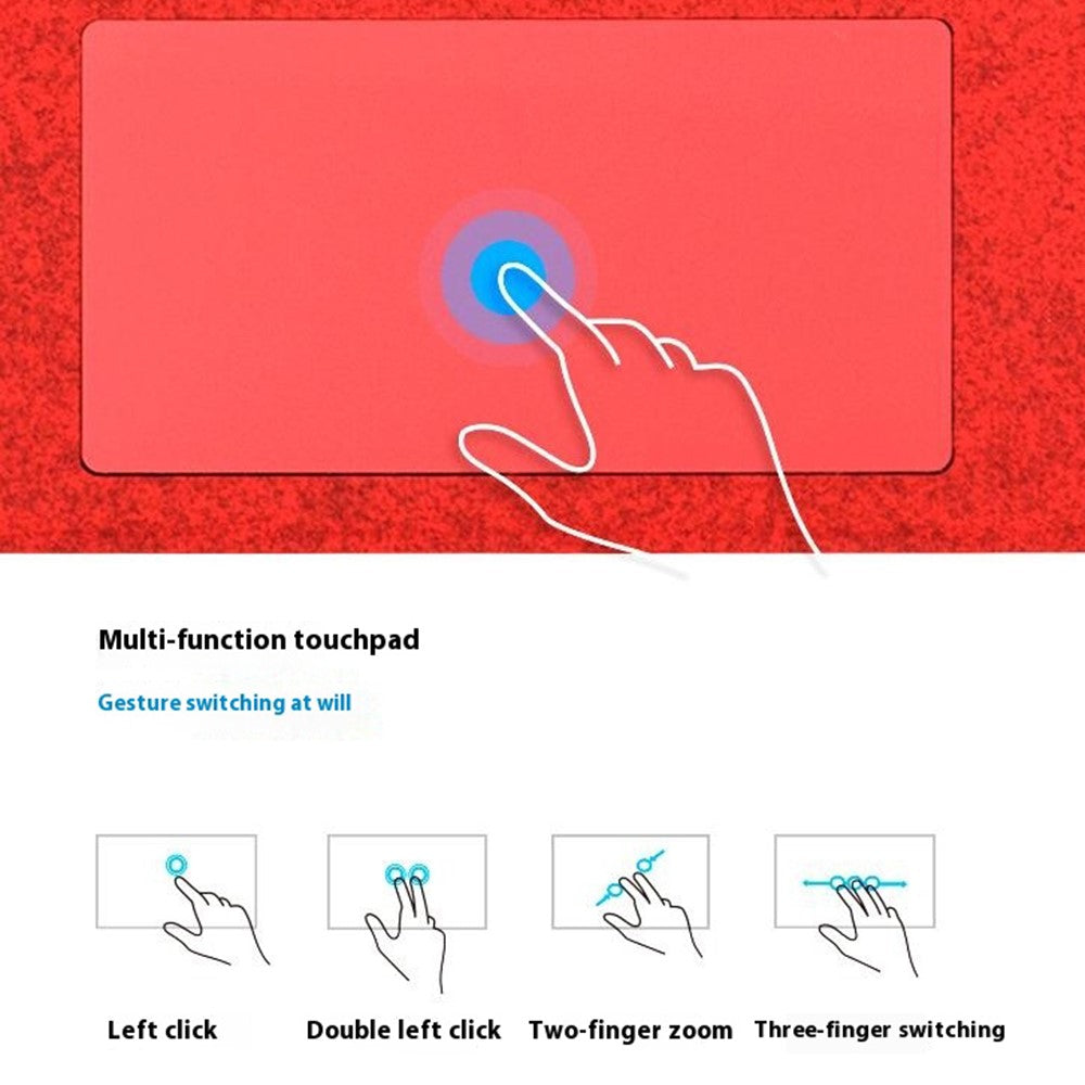 1089D For Microsoft Surface Pro 7+ / 7 / 6 / 5 / 4 / 3 Colorful Backlit Tablet Bluetooth-compatible Keyboard with Touchpad