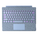 1089D For Microsoft Surface Pro 7+ / 7 / 6 / 5 / 4 / 3 Colorful Backlit Tablet Bluetooth-compatible Keyboard with Touchpad