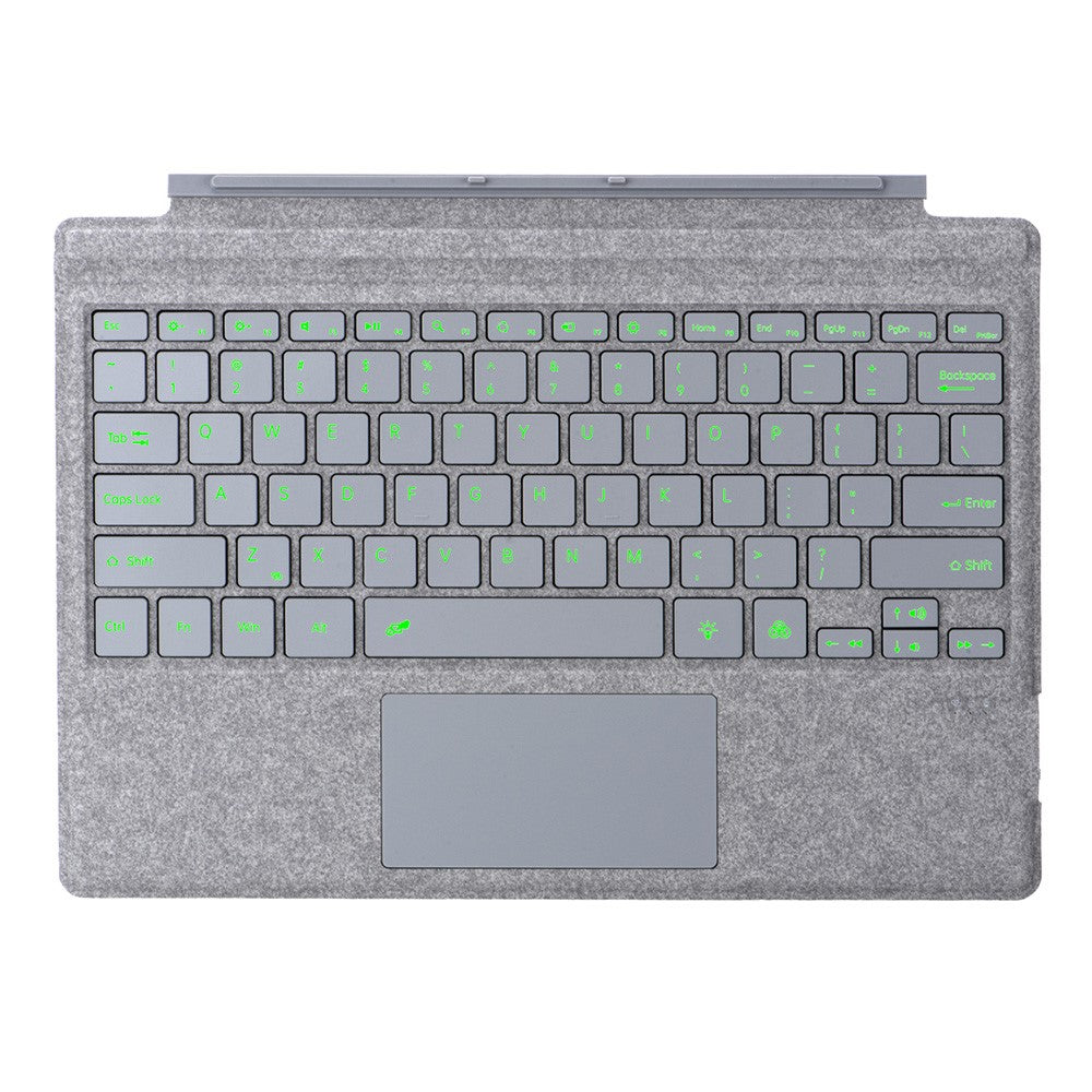 1089D For Microsoft Surface Pro 7+ / 7 / 6 / 5 / 4 / 3 Colorful Backlit Tablet Bluetooth-compatible Keyboard with Touchpad