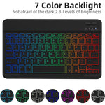 RGB-X710D Bluetooth-Compatible Keyboard Mouse Set for Samsung Galaxy Tab S10 FE / S9 FE / S9 / S8 / S7 RGB Backlit Keyboard + Mouse