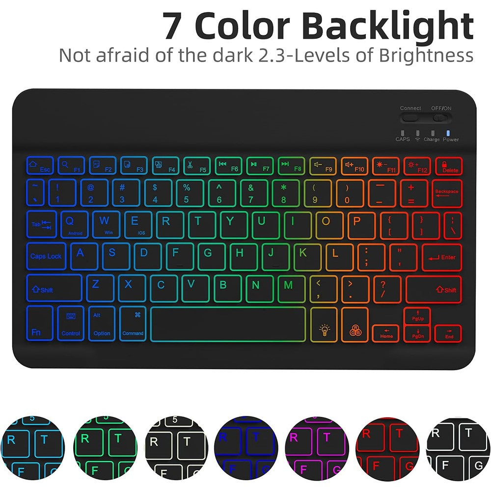 RGB-X710D Bluetooth-Compatible Keyboard Mouse Set for Samsung Galaxy Tab S10 FE / S9 FE / S9 / S8 / S7 RGB Backlit Keyboard + Mouse