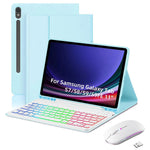 RGB-X710D Bluetooth-Compatible Keyboard Mouse Set for Samsung Galaxy Tab S10 FE / S9 FE / S9 / S8 / S7 RGB Backlit Keyboard + Mouse