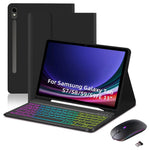 RGB-X710D Bluetooth-Compatible Keyboard Mouse Set for Samsung Galaxy Tab S10 FE / S9 FE / S9 / S8 / S7 RGB Backlit Keyboard + Mouse