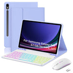 RGB-X710D Bluetooth-Compatible Keyboard Mouse Set for Samsung Galaxy Tab S10 FE / S9 FE / S9 / S8 / S7 RGB Backlit Keyboard + Mouse