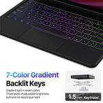 DUX DUCIS For Samsung Galaxy Tab S10+ / S9+ / S9 FE+ / S8+ / S7+ Case Trackpad Magnetic Bluetooth-compatible Keyboard Leather Tablet Cover