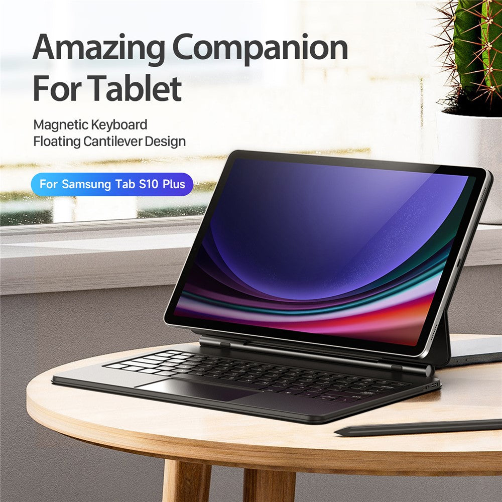 DUX DUCIS For Samsung Galaxy Tab S10+ / S9+ / S9 FE+ / S8+ / S7+ Case Trackpad Magnetic Bluetooth-compatible Keyboard Leather Tablet Cover