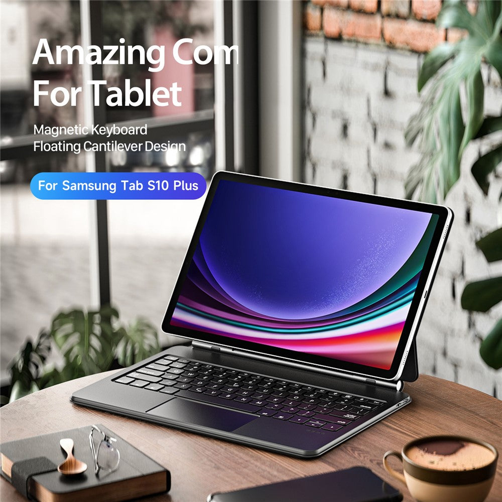 DUX DUCIS For Samsung Galaxy Tab S10+ / S9+ / S9 FE+ / S8+ / S7+ Case Trackpad Magnetic Bluetooth-compatible Keyboard Leather Tablet Cover