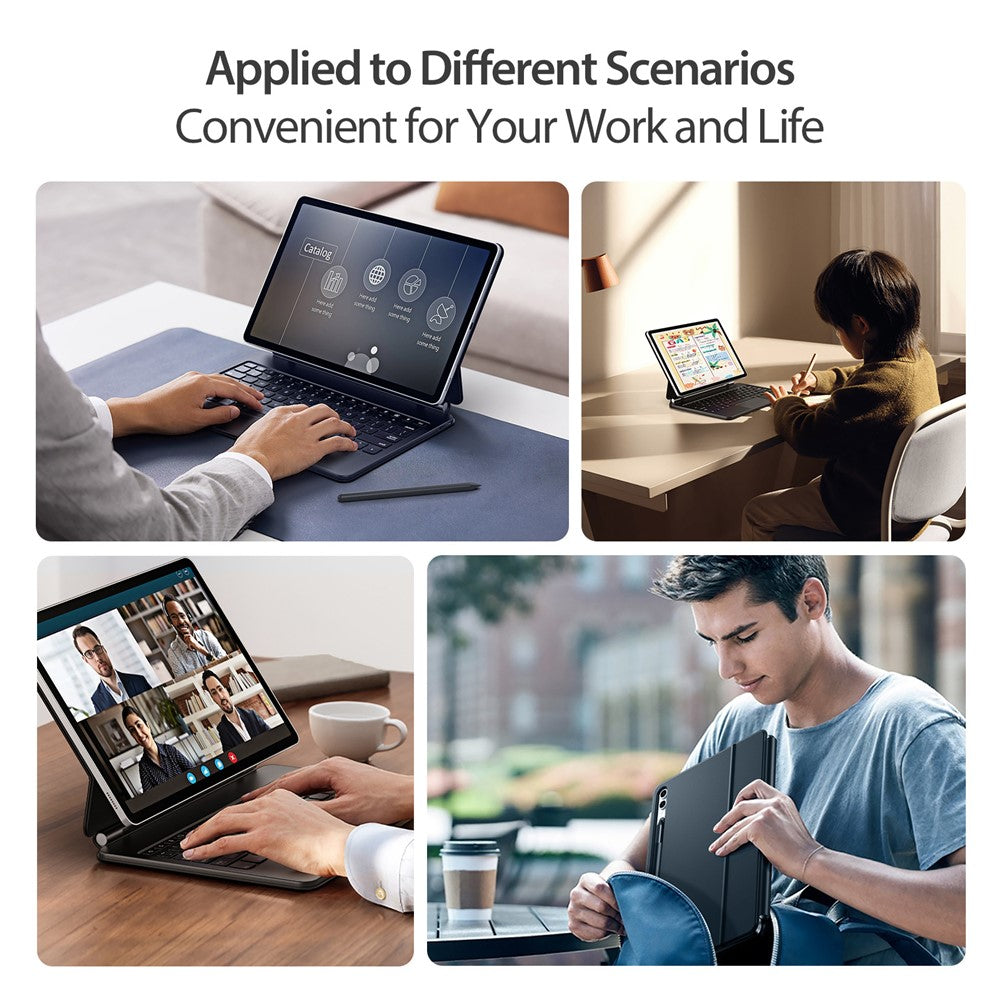 DUX DUCIS For Samsung Galaxy Tab S10+ / S9+ / S9 FE+ / S8+ / S7+ Case Trackpad Magnetic Bluetooth-compatible Keyboard Leather Tablet Cover