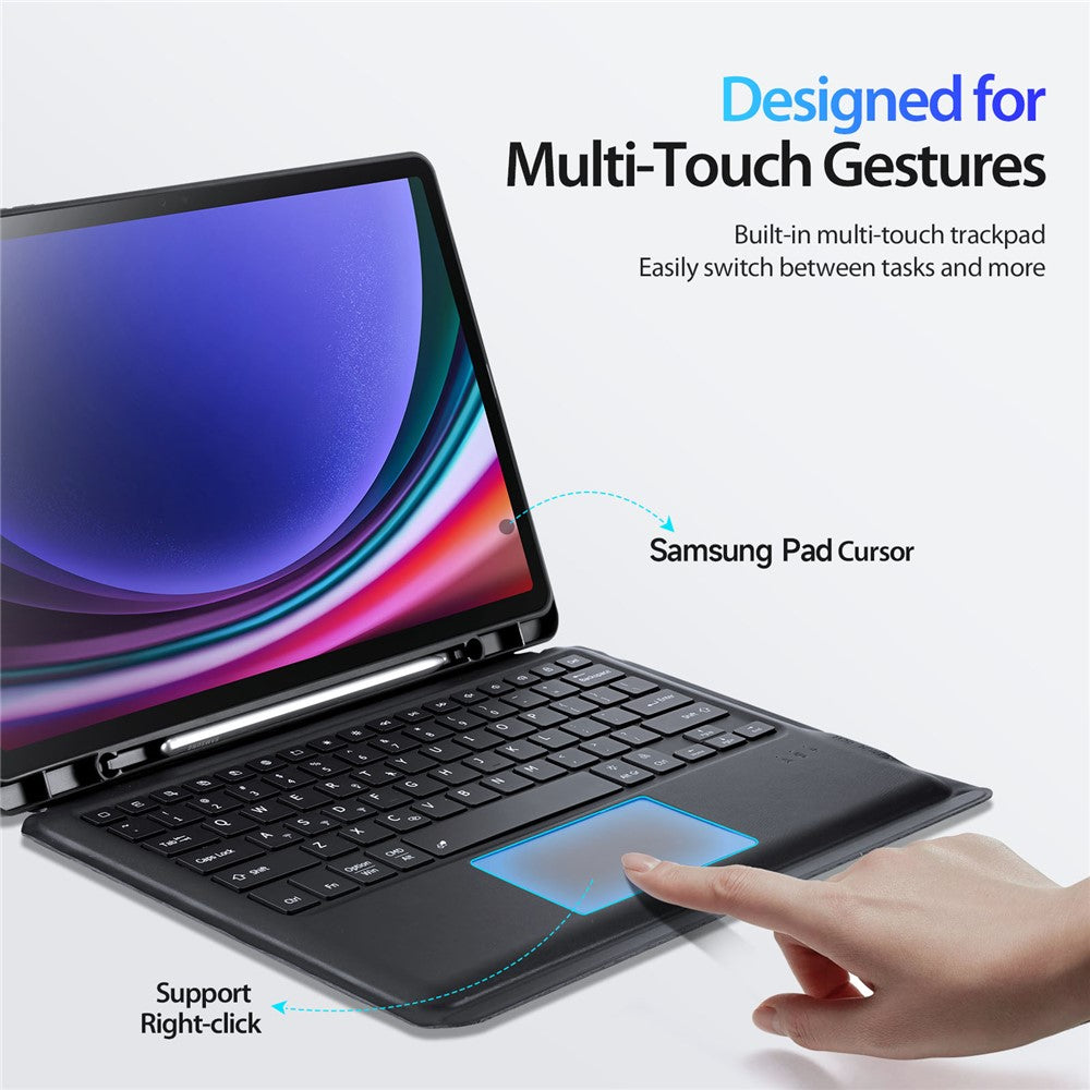 DUX DUCIS For Samsung Galaxy Tab S10+ / S9 FE+ / S9+  Leather Tablet Case with Magnetic Detachable Keyboard