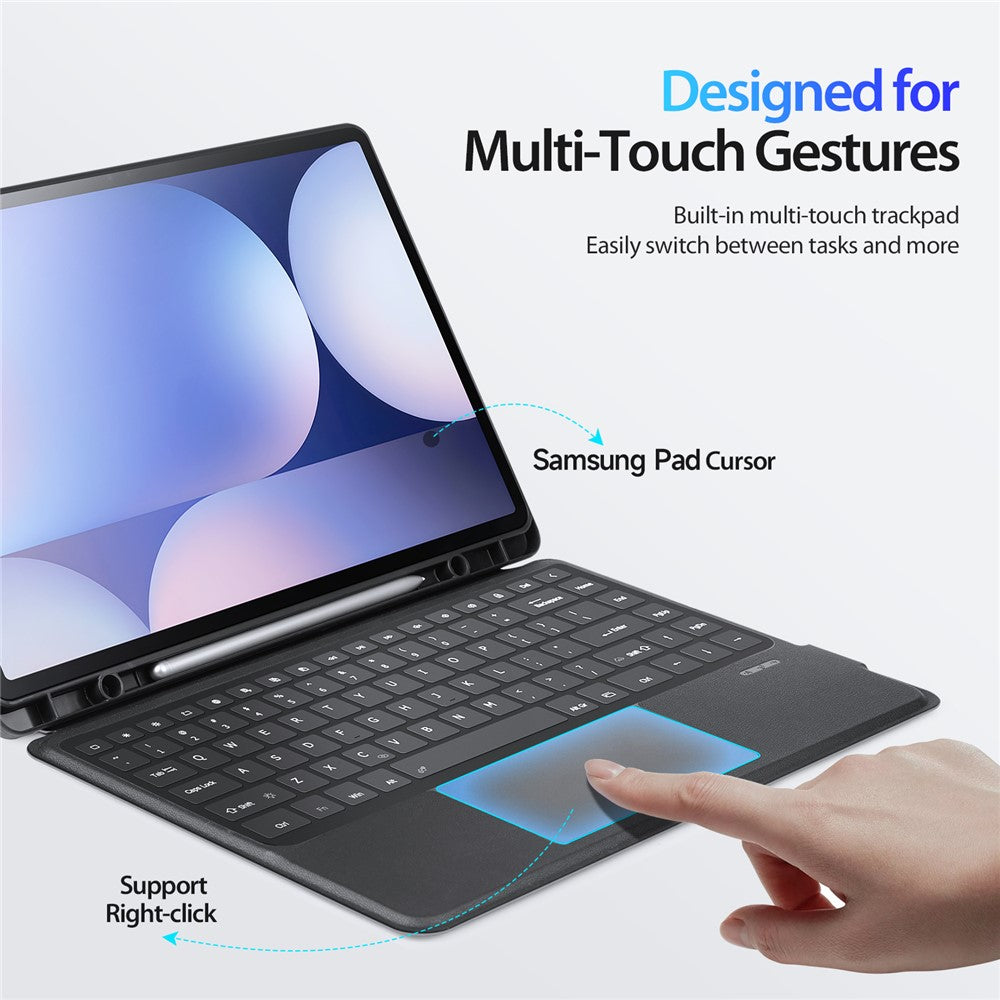 DUX DUCIS For Samsung Galaxy Tab S10 Ultra / S9 Ultra / S8 Ultra Leather Tablet Case with Magnetic Detachable Keyboard
