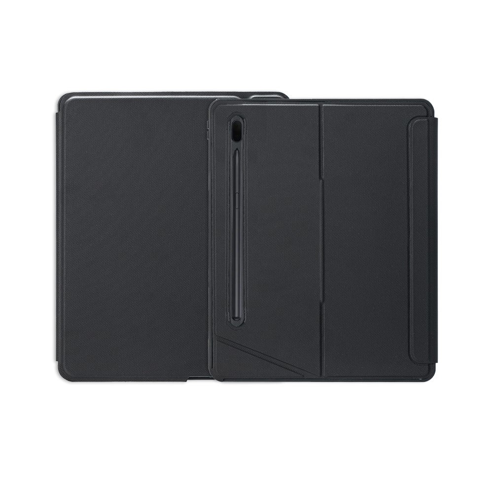 T810B-AS Tangentbordsfodral för Galaxy Tab S10+ X820 / S9 FE+ X610 / X616 / S9+ X810 / X816B / X818U Läderfodral + Bakgrundsbelyst pekplatta Bluetooth-kompatibelt tangentbord
