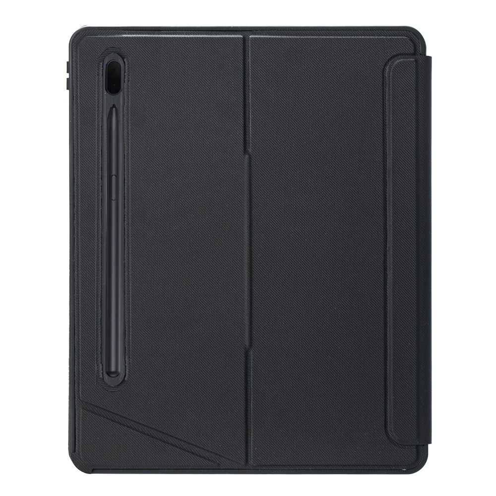 T810B-AS Tangentbordsfodral för Galaxy Tab S10+ X820 / S9 FE+ X610 / X616 / S9+ X810 / X816B / X818U Läderfodral + Bakgrundsbelyst pekplatta Bluetooth-kompatibelt tangentbord