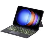 T0N10-AS For Xiaomi Pad 6S Pro 12.4 Leather Stand Cover + Backlit Touchpad Bluetooth-compatible Keyboard