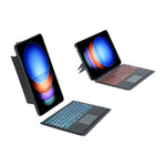 T0N10-AS For Xiaomi Pad 6S Pro 12.4 Leather Stand Cover + Backlit Touchpad Bluetooth-compatible Keyboard